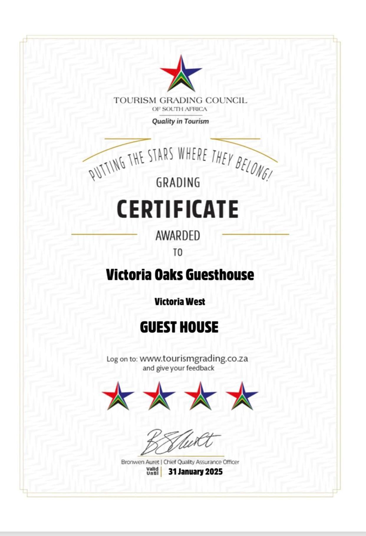 Victoria Oaks Guesthouse Victoria West Exterior foto